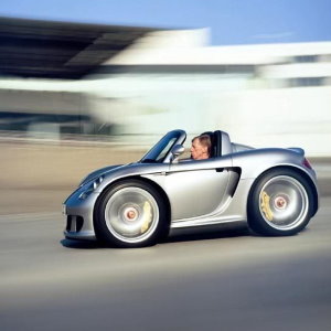 Walter Röhrl test drives the new Carrera GT city car